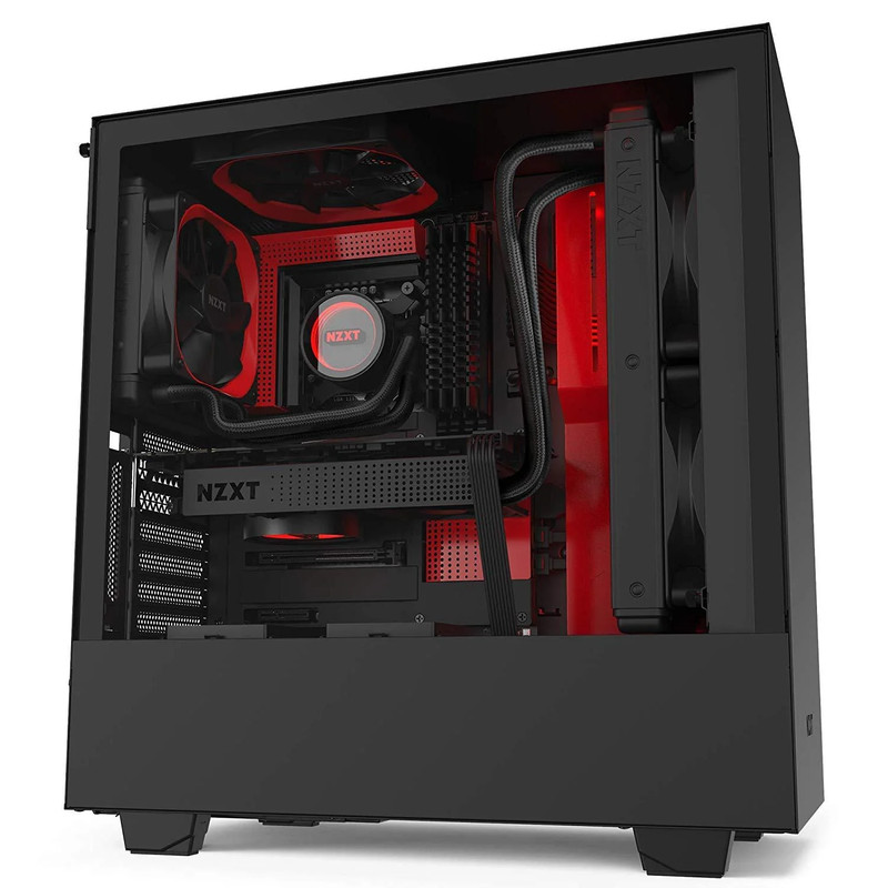NZXT H510i ATX Mid Tower Case - Black/Red - صندوق